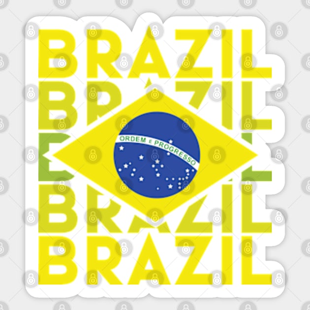 brazilian flag Sticker by Emma Creation